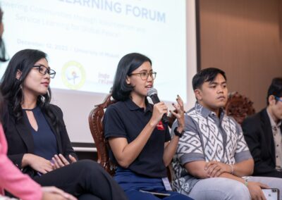 Session 1: The Impact of Volunteerism and Service Learning on Youth Empowerment and Leadership Development; Speaker: Marsya Nurmaranti, Executive Director of Indorelawan