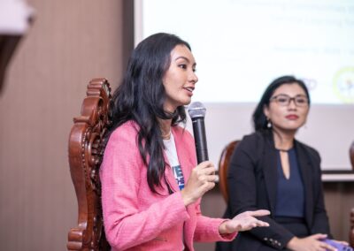Facilitator speaking during Session 1: The Impact of Volunteerism and Service Learning on Youth Empowerment and Leadership Development